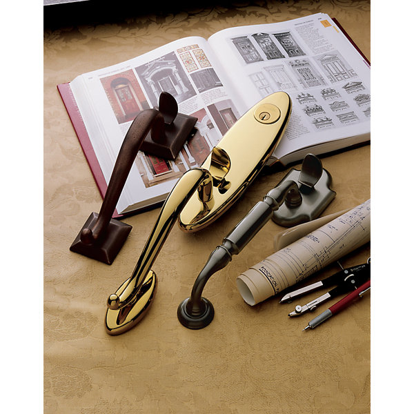 Baldwin Canterbury Handleset with Single Cylinder Deadbolt and Door and